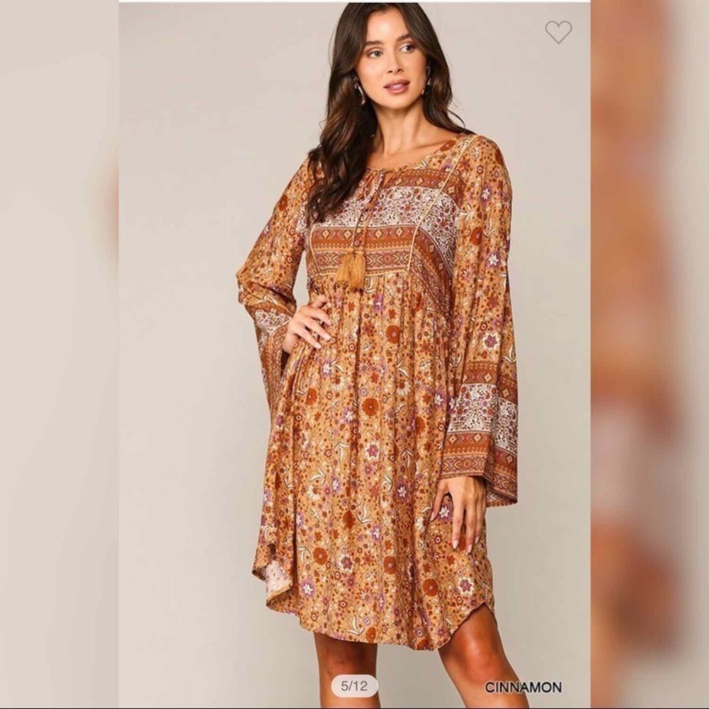 Viola Placement Print Pocket Dress